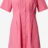 S.Oliver Robes Fluides Robe-chemise Femme Rose Clair