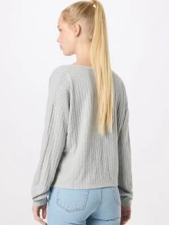QS By S.Oliver Pulls Maille Fine Pull-over Femme Gris Clair -S.Oliver Boutique b95f6362559a09d84f8c3d0db70e8d9e