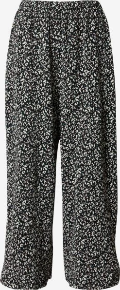 S.Oliver Pantacourts Larges Wide Leg Pantalon Femme Noir
