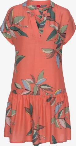S.Oliver Robes Fluides Robe-chemise Femme Corail