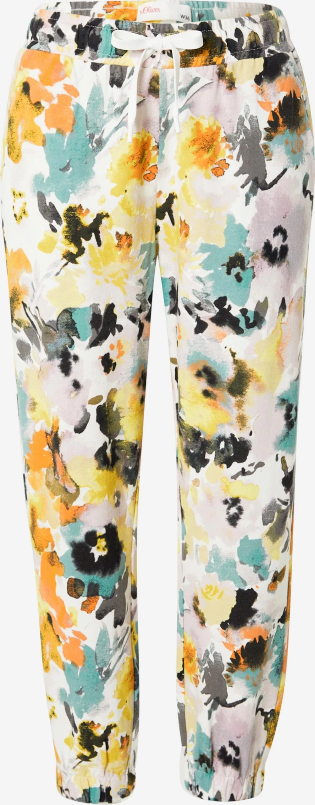 S.Oliver Pantalons En Toile Effilé Pantalon Femme Mélange De Couleurs 3 S.Oliver Pantalons En Toile Effilé Pantalon Femme Mélange De Couleurs