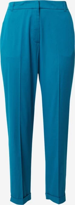 S.Oliver BLACK LABEL Pantalons Regular Pantalon à Plis Femme Bleu