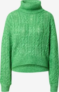 QS By S.Oliver Pulls à Col Roulé Pull-over Femme Vert