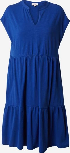 S.Oliver Robes Fluides Robe-chemise Femme Bleu Roi