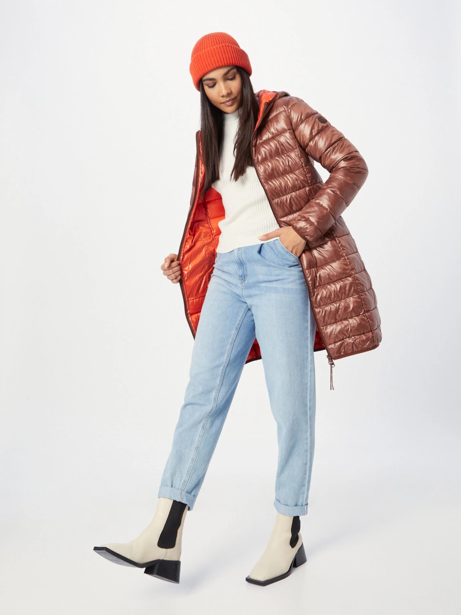 QS By S.Oliver Manteaux De Mi-saison Manteau Mi-saison Femme Rouille 6 QS By S.Oliver Manteaux De Mi-saison Manteau Mi-saison Femme Rouille – Image 4