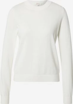 S.Oliver Pulls Basiques Pull-over Femme Blanc