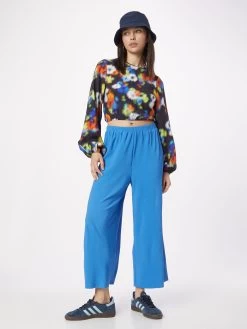 S.Oliver Pantalons En Toile Wide Leg Pantalon Femme Azur -S.Oliver Boutique e61e1f6e2a7eb89221dfaec13731cc79