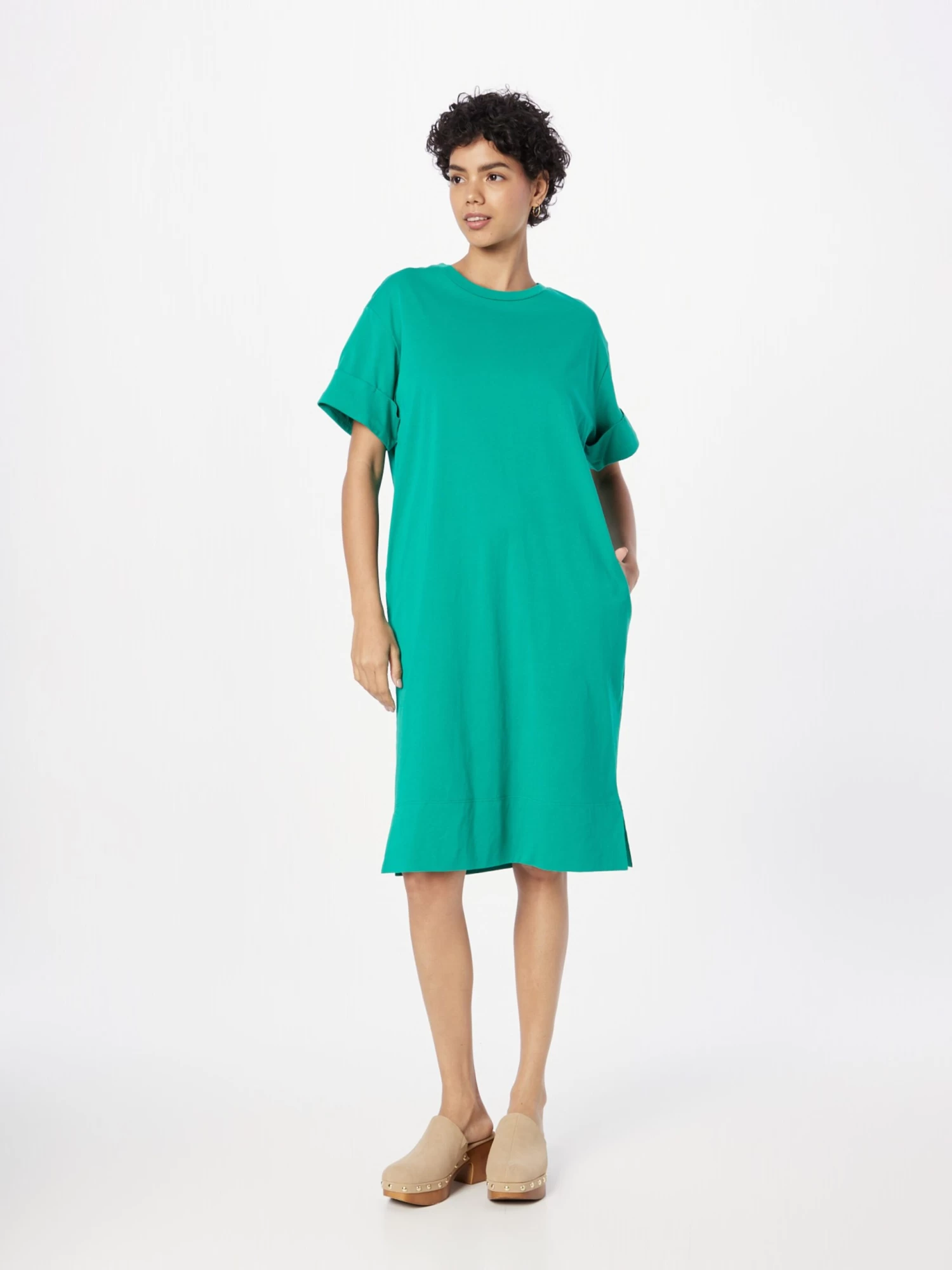 S.Oliver Robes En Jersey Robe Femme émeraude 4 S.Oliver Robes En Jersey Robe Femme émeraude – Image 2