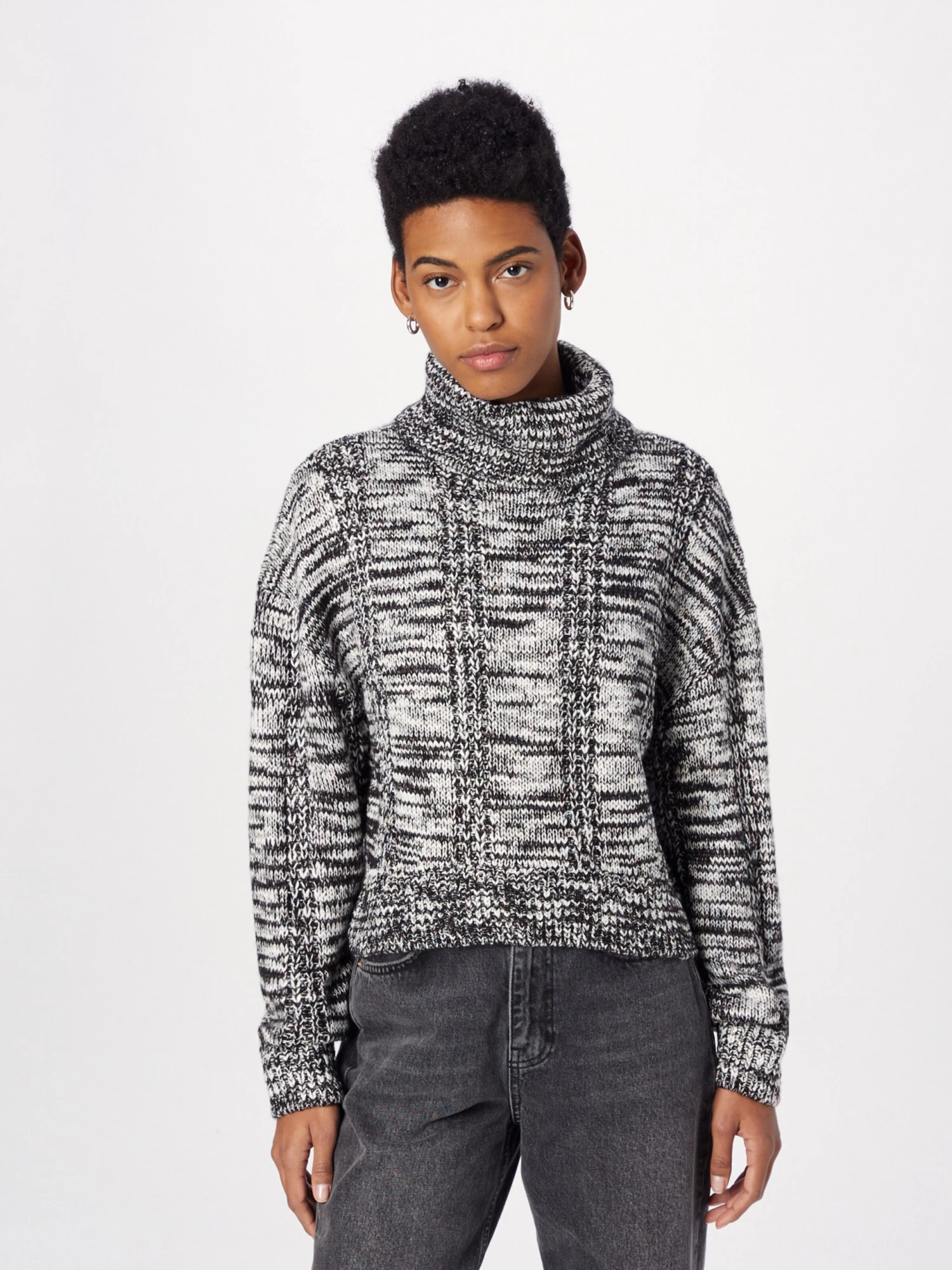 QS By S.Oliver Pulls à Col Roulé Pull-over Femme Gris / Gris Clair 4 QS By S.Oliver Pulls à Col Roulé Pull-over Femme Gris / Gris Clair – Image 2