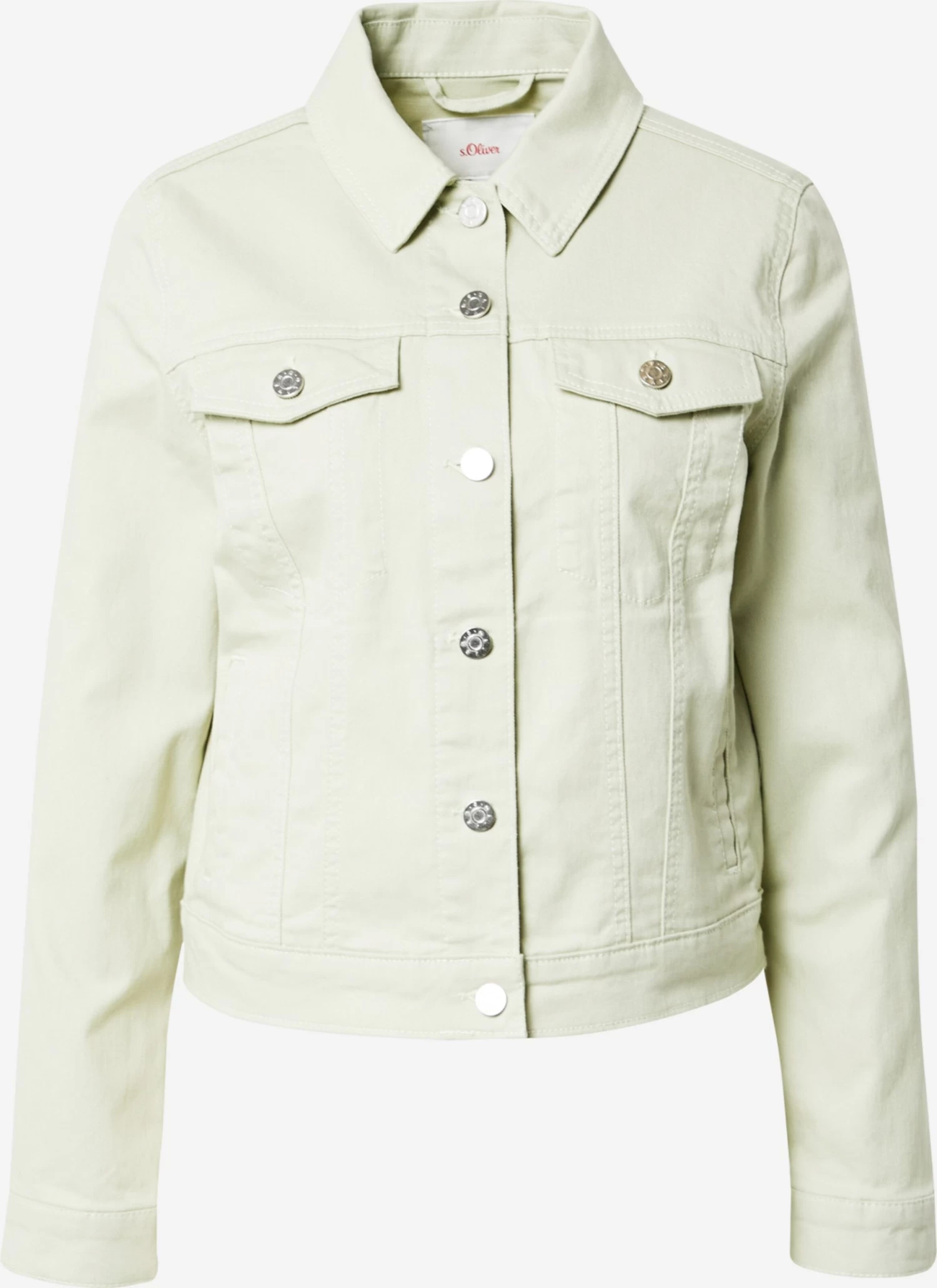 S.Oliver Vestes En Jean Veste Mi-saison Femme Vert Pastel 3 S.Oliver Vestes En Jean Veste Mi-saison Femme Vert Pastel