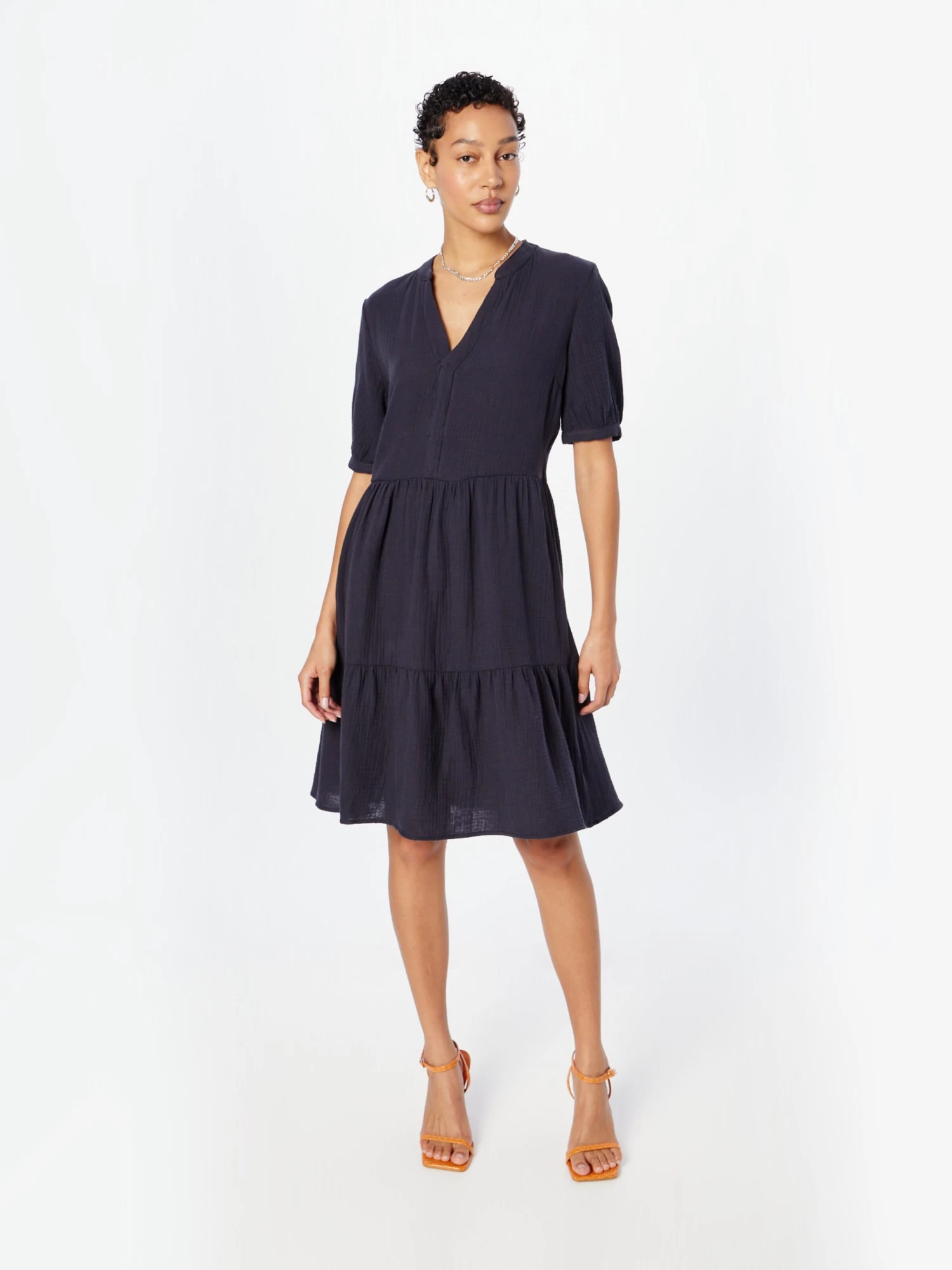S.Oliver Mini-robes Robe Femme Bleu Nuit 4 S.Oliver Mini-robes Robe Femme Bleu Nuit – Image 2