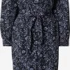 QS By S.Oliver Robes Fluides Robe-chemise Femme Bleu Nuit / Bleu Clair -S.Oliver Boutique f6a1faa69378afc5e71e1dbced24c71d