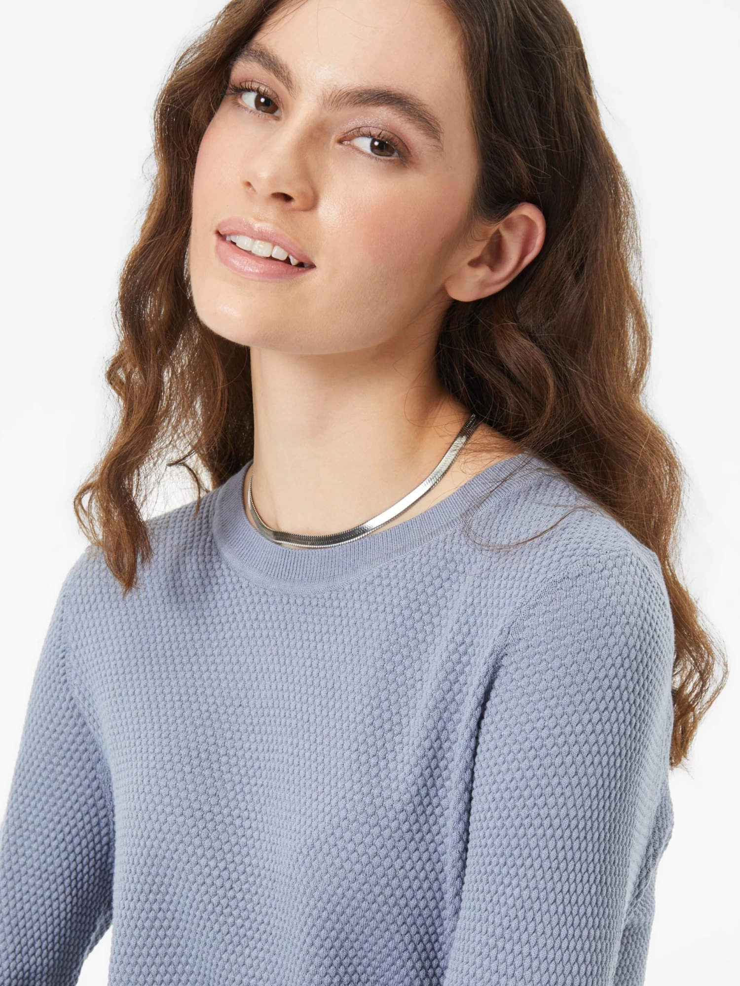 QS By S.Oliver Pulls Basiques Pull-over Femme Bleu Fumé 7 QS By S.Oliver Pulls Basiques Pull-over Femme Bleu Fumé – Image 5